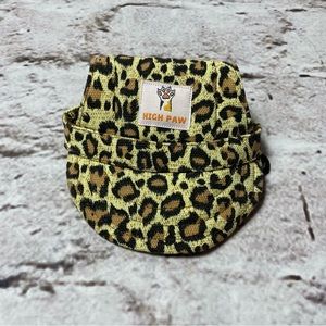 NIP High Paw Pet Dog Cat Animal Print Fashion Hat with Drawstring